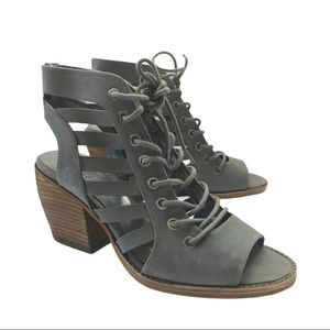 Vince Camuto Chesten Lace-up Sandal In Smoke Stack